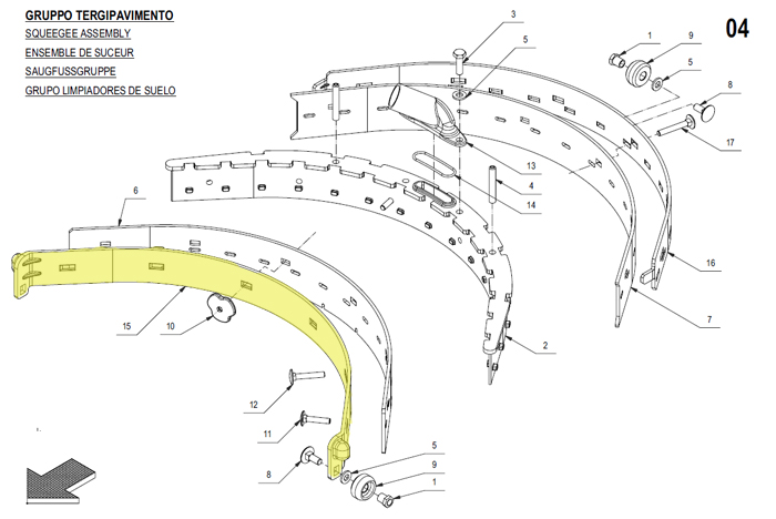 Retainer Blade Front Squeegee